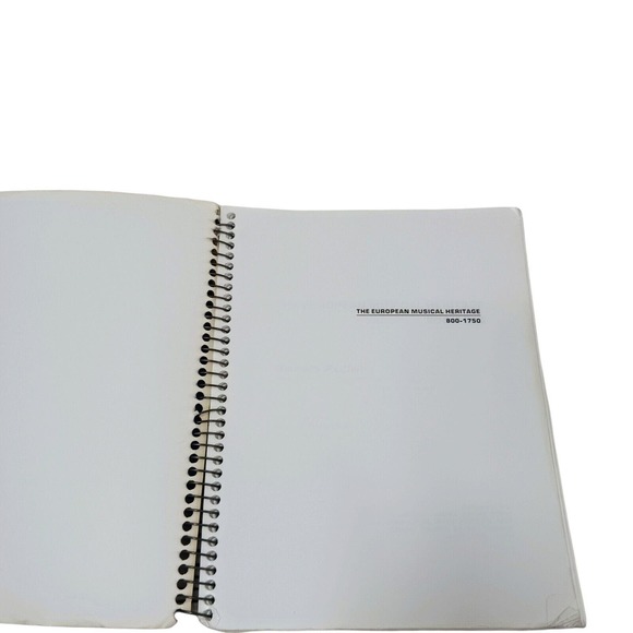 The European Musical Heritage, 800-1750 by Sarah Fuller SPIRAL BOUND Good USED - Picture 4 of 16